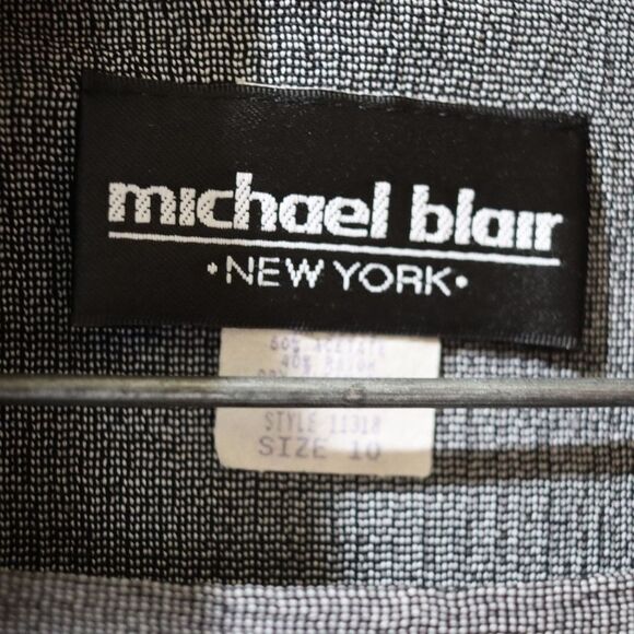 Michael Blair Gray Vintage Union Label Pantsuit Jacket & Pants Made in USA Sz 10 - Picture 8 of 15